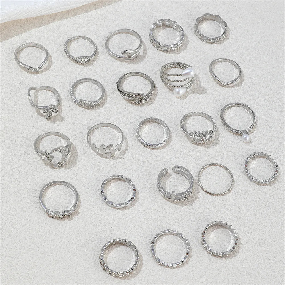 Boho Charm Ring Set