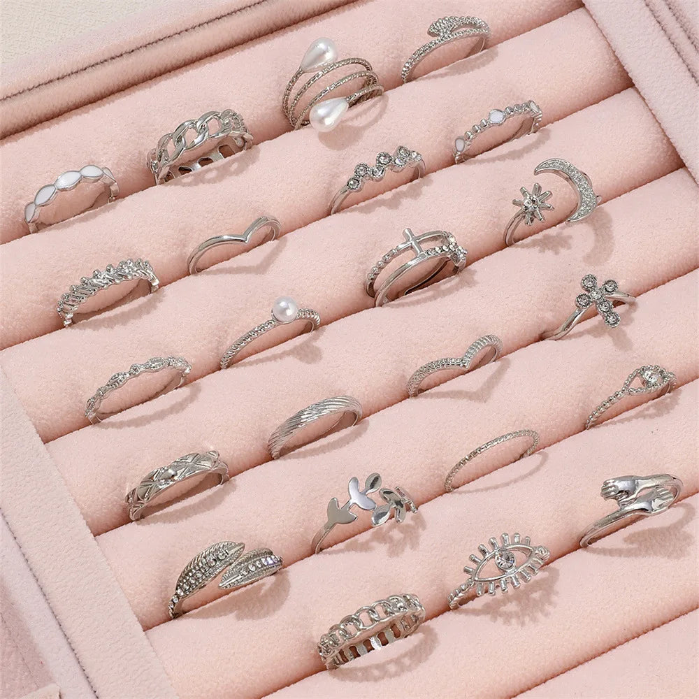 Boho Charm Ring Set