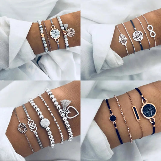 Vintage Charm Bracelet Set