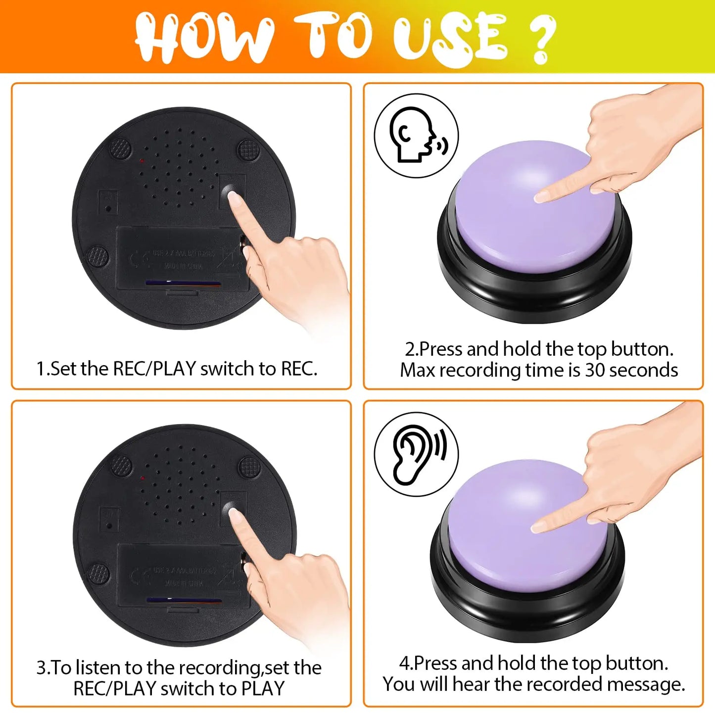 Pet Speech Training Buttons.