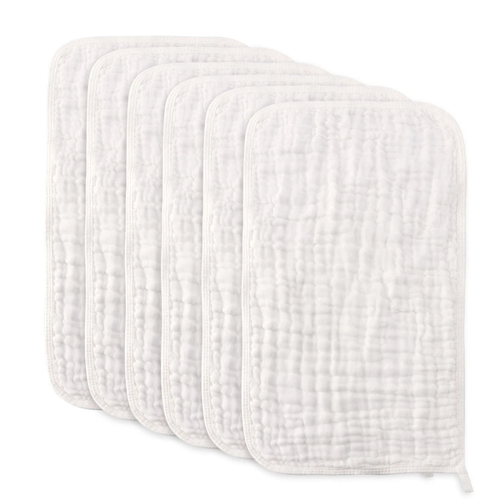 Soft Muslin Burp Cloths.