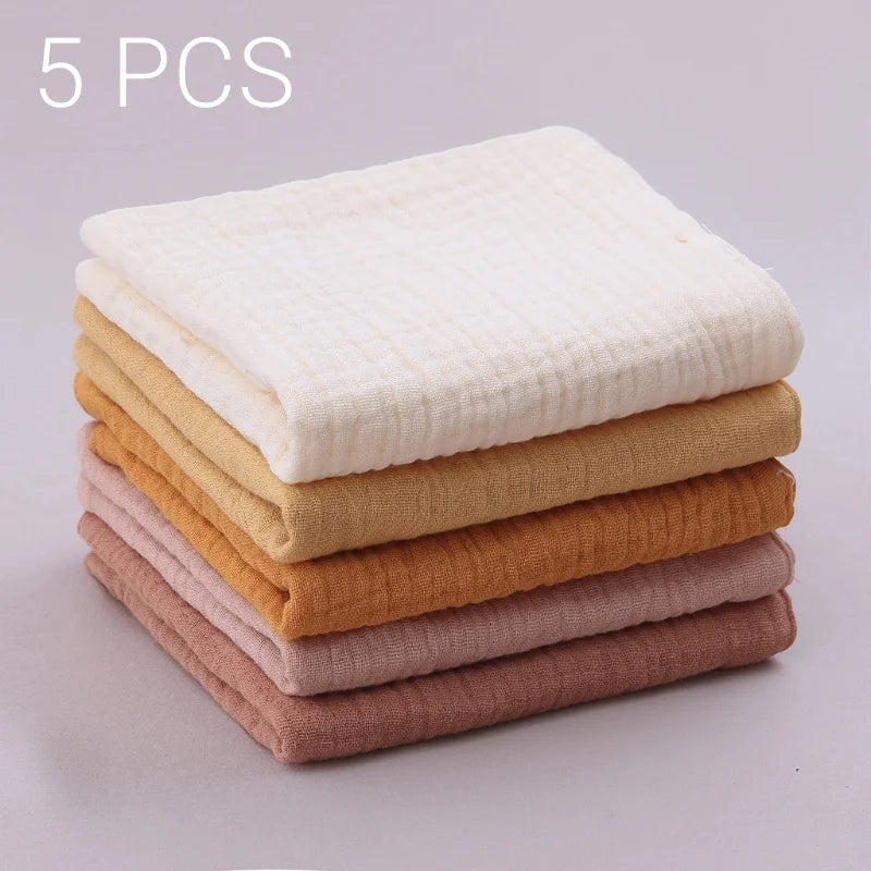 5-Piece Soft Cotton Baby Cloths.