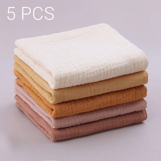 5-Piece Soft Cotton Baby Cloths.