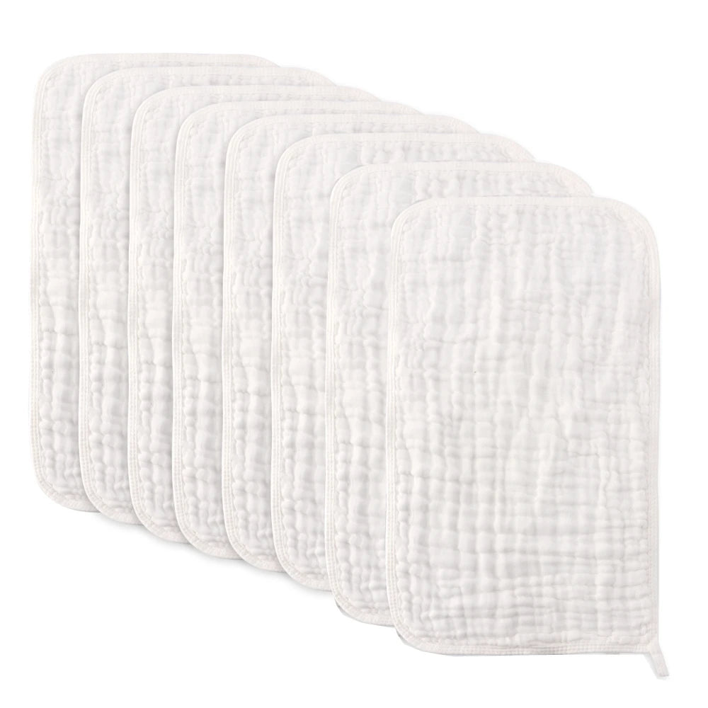 Soft Muslin Burp Cloths.