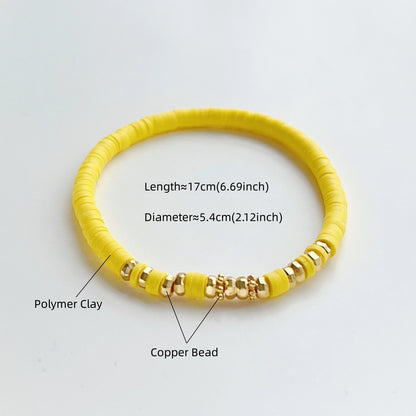 Gold Accent Heishi Bracelets