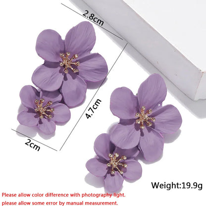 Violet Butterfly Charm Earrings