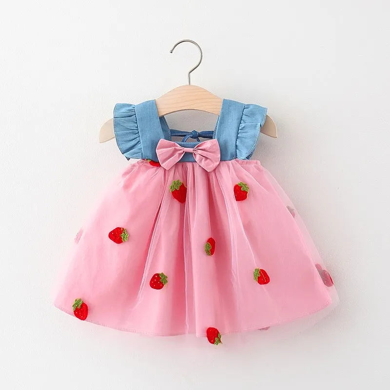 Bow Denim Princess Dress