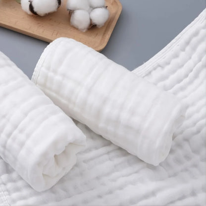 Soft Muslin Burp Cloths.